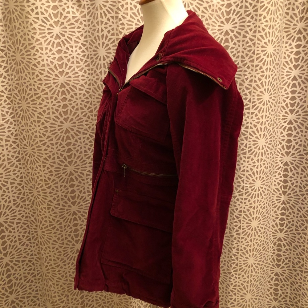 New York & Company Burgundy Red Zip Up Jacket - Picture 6 of 8